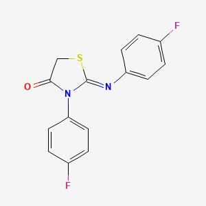 3-(4-fluorophenyl)-2-[(4-fluorophenyl)imino]-1,3-thiazolidin-4-one