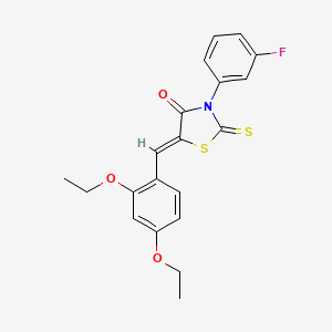 5-(2,4-diethoxybenzylidene)-3-(3-fluorophenyl)-2-thioxo-1,3-thiazolidin-4-one