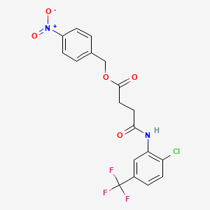 4-nitrobenzyl 4-{[2-chloro-5-(trifluoromethyl)phenyl]amino}-4-oxobutanoate