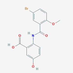 2-[(5-bromo-2-methoxybenzoyl)amino]-5-hydroxybenzoic acid