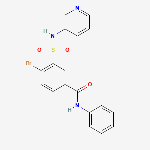 4-bromo-N-phenyl-3-[(3-pyridinylamino)sulfonyl]benzamide