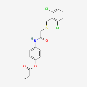 4-({2-[(2,6-dichlorobenzyl)thio]acetyl}amino)phenyl propionate