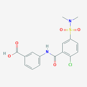 3-[[2-Chloro-5-(dimethylsulfamoyl)benzoyl]amino]benzoic acid