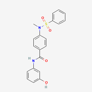 4-[benzenesulfonyl(methyl)amino]-N-(3-hydroxyphenyl)benzamide