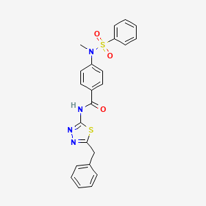 4-[benzenesulfonyl(methyl)amino]-N-(5-benzyl-1,3,4-thiadiazol-2-yl)benzamide