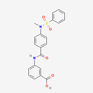 3-[[4-[Benzenesulfonyl(methyl)amino]benzoyl]amino]benzoic acid