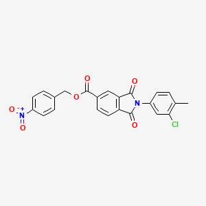 4-nitrobenzyl 2-(3-chloro-4-methylphenyl)-1,3-dioxo-5-isoindolinecarboxylate