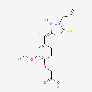 {4-[(3-allyl-4-oxo-2-thioxo-1,3-thiazolidin-5-ylidene)methyl]-2-ethoxyphenoxy}acetic acid