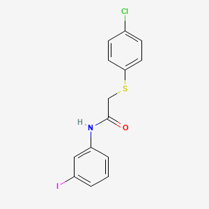 2-[(4-chlorophenyl)thio]-N-(3-iodophenyl)acetamide