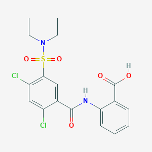 2-[[2,4-Dichloro-5-(diethylsulfamoyl)benzoyl]amino]benzoic acid