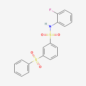 3-(benzenesulfonyl)-N-(2-fluorophenyl)benzenesulfonamide