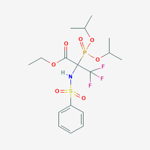 Ethyl 2-(diisopropoxyphosphoryl)-3,3,3-trifluoro-2-[(phenylsulfonyl)amino]propanoate