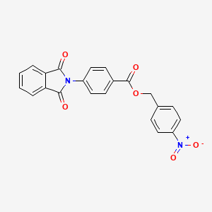 molecular formula C22H14N2O6 B3542478 4-nitrobenzyl 4-(1,3-dioxo-1,3-dihydro-2H-isoindol-2-yl)benzoate 