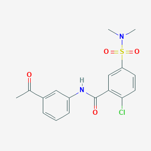 N-(3-acetylphenyl)-2-chloro-5-[(dimethylamino)sulfonyl]benzamide