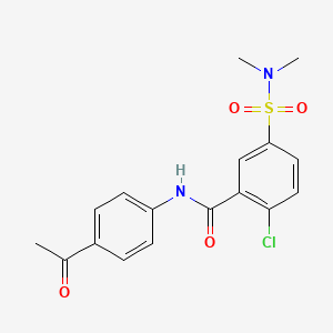 N-(4-acetylphenyl)-2-chloro-5-(dimethylsulfamoyl)benzamide