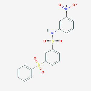 3-(benzenesulfonyl)-N-(3-nitrophenyl)benzenesulfonamide