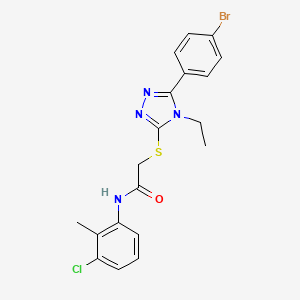 2-{[5-(4-bromophenyl)-4-ethyl-4H-1,2,4-triazol-3-yl]sulfanyl}-N-(3-chloro-2-methylphenyl)acetamide