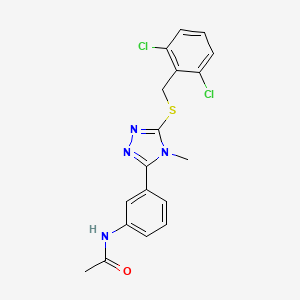 N-(3-{5-[(2,6-dichlorobenzyl)sulfanyl]-4-methyl-4H-1,2,4-triazol-3-yl}phenyl)acetamide