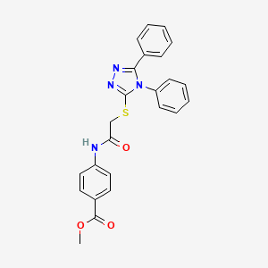 methyl 4-({[(4,5-diphenyl-4H-1,2,4-triazol-3-yl)sulfanyl]acetyl}amino)benzoate