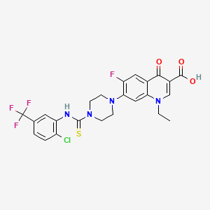 7-(4-{[2-Chloro-5-(trifluoromethyl)phenyl]carbamothioyl}piperazin-1-yl)-1-ethyl-6-fluoro-4-oxo-1,4-dihydroquinoline-3-carboxylic acid