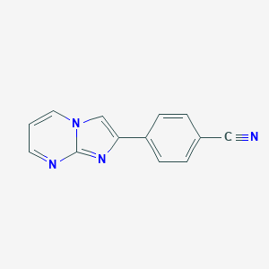 molecular formula C13H8N4 B035426 4-Imidazo[1,2-a]pyrimidin-2-ylbenzonitril CAS No. 104691-51-2