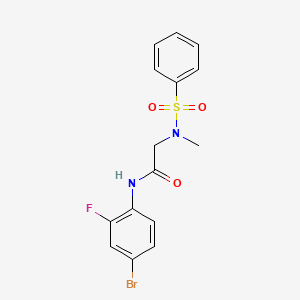 N-(4-bromo-2-fluorophenyl)-N~2~-methyl-N~2~-(phenylsulfonyl)glycinamide