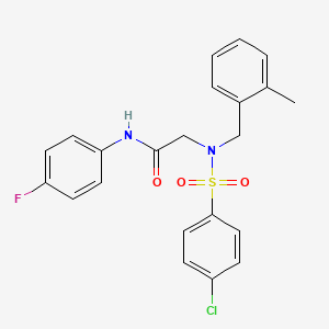 N~2~-[(4-chlorophenyl)sulfonyl]-N~1~-(4-fluorophenyl)-N~2~-(2-methylbenzyl)glycinamide