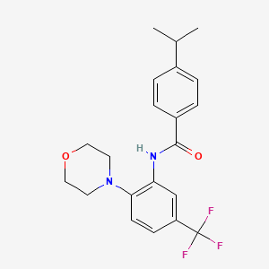 4-isopropyl-N-[2-(4-morpholinyl)-5-(trifluoromethyl)phenyl]benzamide