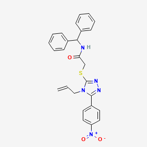 N-(diphenylmethyl)-2-{[5-(4-nitrophenyl)-4-(prop-2-en-1-yl)-4H-1,2,4-triazol-3-yl]sulfanyl}acetamide