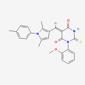 5-{[2,5-dimethyl-1-(4-methylphenyl)-1H-pyrrol-3-yl]methylene}-1-(2-methoxyphenyl)-2-thioxodihydro-4,6(1H,5H)-pyrimidinedione