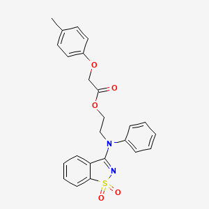 2-[(1,1-dioxido-1,2-benzisothiazol-3-yl)(phenyl)amino]ethyl (4-methylphenoxy)acetate