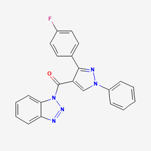 1-{[3-(4-fluorophenyl)-1-phenyl-1H-pyrazol-4-yl]carbonyl}-1H-1,2,3-benzotriazole