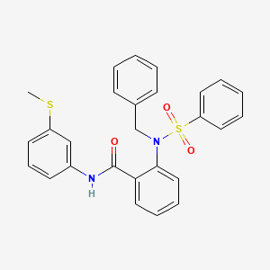 2-[benzyl(phenylsulfonyl)amino]-N-[3-(methylthio)phenyl]benzamide