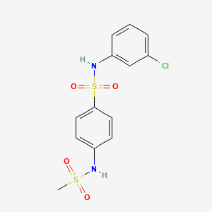 N-(3-chlorophenyl)-4-[(methylsulfonyl)amino]benzenesulfonamide