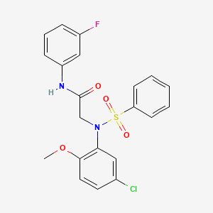 N~2~-(5-chloro-2-methoxyphenyl)-N~1~-(3-fluorophenyl)-N~2~-(phenylsulfonyl)glycinamide