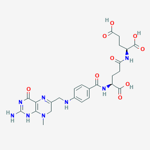 molecular formula C25H30N8O9 B035428 7-Hydro-8-methylpteroylglutamylglutamic acid CAS No. 108402-49-9
