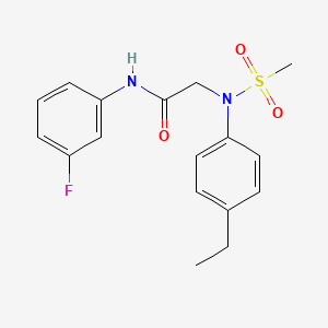 N~2~-(4-ethylphenyl)-N~1~-(3-fluorophenyl)-N~2~-(methylsulfonyl)glycinamide