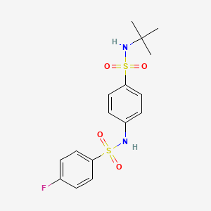 N-TERT-BUTYL-4-(4-FLUOROBENZENESULFONAMIDO)BENZENE-1-SULFONAMIDE