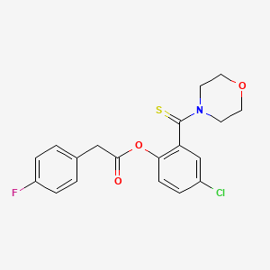 [4-Chloro-2-(morpholine-4-carbothioyl)phenyl] 2-(4-fluorophenyl)acetate