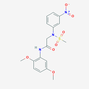 N-(2,5-dimethoxyphenyl)-2-(N-methylsulfonyl-3-nitroanilino)acetamide