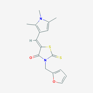 3-(2-furylmethyl)-2-thioxo-5-[(1,2,5-trimethyl-1H-pyrrol-3-yl)methylene]-1,3-thiazolidin-4-one