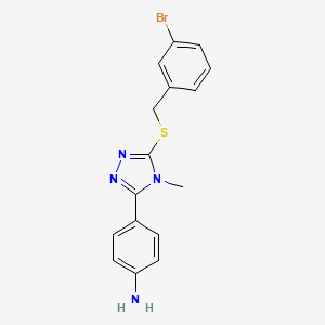 4-{5-[(3-bromobenzyl)sulfanyl]-4-methyl-4H-1,2,4-triazol-3-yl}aniline