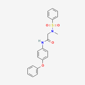 molecular formula C21H20N2O4S B3542990 N~2~-methyl-N-(4-phenoxyphenyl)-N~2~-(phenylsulfonyl)glycinamide 