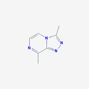 molecular formula C7H8N4 B035432 3,8-Dimethyl-[1,2,4]triazolo[4,3-a]pyrazine CAS No. 19848-78-3