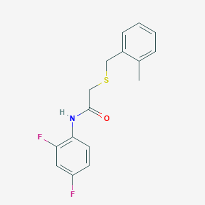 N-(2,4-difluorophenyl)-2-[(2-methylbenzyl)thio]acetamide