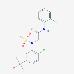 2-{N-[2-CHLORO-5-(TRIFLUOROMETHYL)PHENYL]METHANESULFONAMIDO}-N-(2-METHYLPHENYL)ACETAMIDE