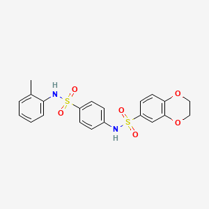 N-(4-{[(2-methylphenyl)amino]sulfonyl}phenyl)-2,3-dihydro-1,4-benzodioxine-6-sulfonamide