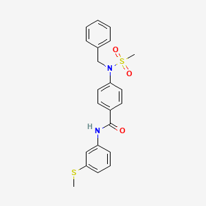 4-[benzyl(methylsulfonyl)amino]-N-[3-(methylsulfanyl)phenyl]benzamide