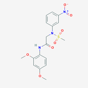 N-(2,4-dimethoxyphenyl)-N~2~-(methylsulfonyl)-N~2~-(3-nitrophenyl)glycinamide