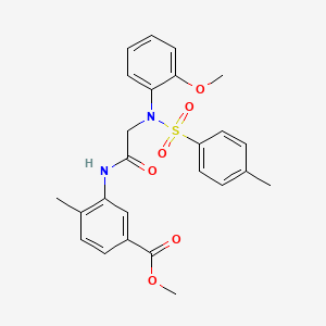 methyl 3-[[2-(2-methoxy-N-(4-methylphenyl)sulfonylanilino)acetyl]amino]-4-methylbenzoate